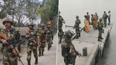 Sandeshkhali: সন্দেশখালিতে পৌঁছল কেন্দ্রীয় বাহিনী, এলাকাজুড়ে শুরু রুট মার্চ